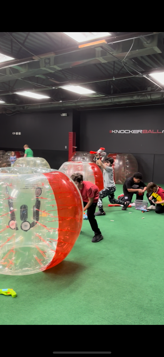 Up To 10 Players Combo 1 Hour Nerf & 1 Hour Knockerball Private Field